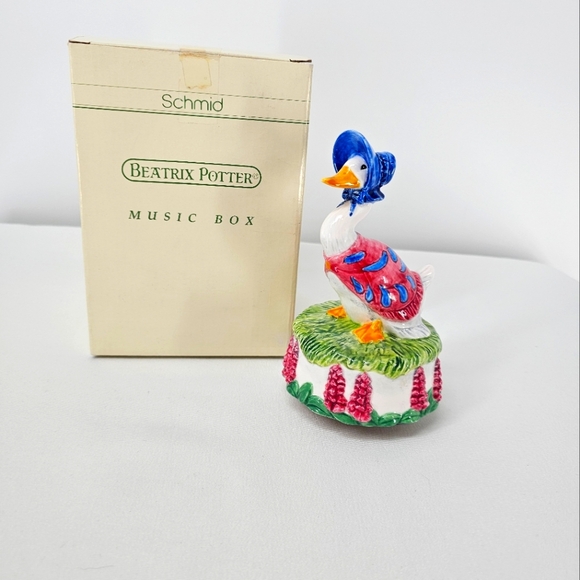 Schmid Jemima Puddle Duck Revolving Music Box RARE - Picture 1 of 6
